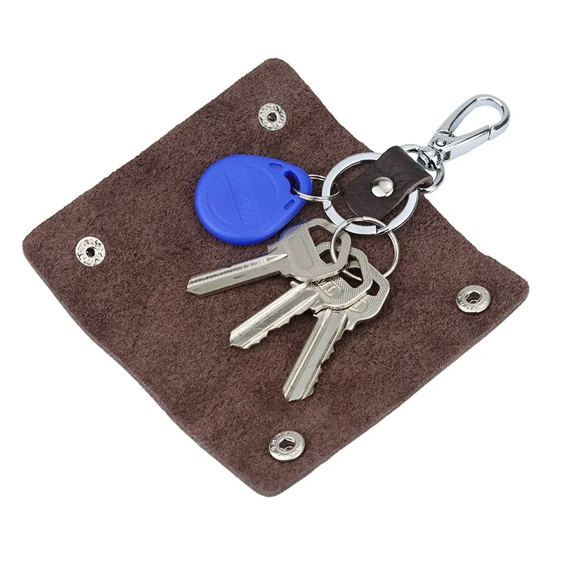 TENDYCOCO 1pc Key Case Vintage Purses Leather Keychain Zipper Wallet Key  Bag Genuine Leather Key Bag Car Key Case Zipper Key Case Leather Car Key  Case