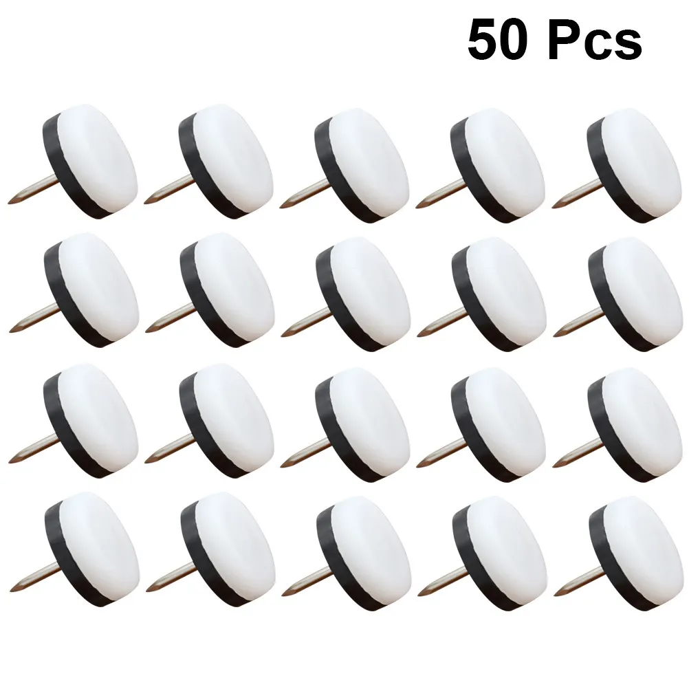 50Pcs 18Mm 손톱이 있는 의자 다리 패드 미끄럼 방지 가구 발 보호대 경재 바닥 안전 간편한 설치 홈 주방 사무실