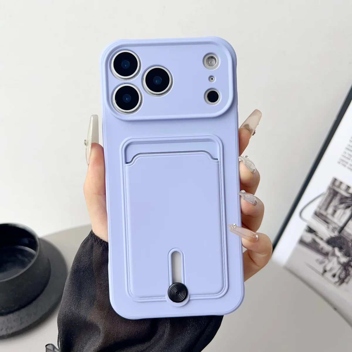 Slim Shockproof Silicone Wallet Phone Case with Card Holder