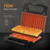 3-in-1 Waffle, Grill & Sandwich Maker, Panini Press Grill and Waffle Iron Set with Removable Non-Stick Plates 3