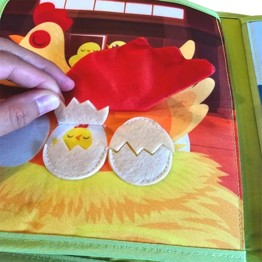 Educational Montessori Felt Quiet Book Farm Animal Learning Toys_voghion.com