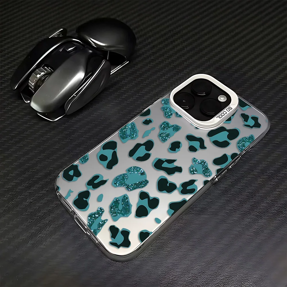Shiny Colorful Leopard Print Anti-Fall Phone Case