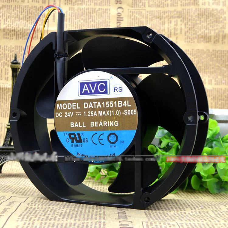 Ventilador de Refrigeração Original para Avc Data1551b4l 17250 24v 1.25a Processador Refrigerador Novo