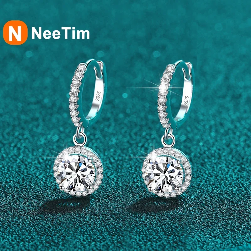 ピアス 18kGF Simulator Dia OneTouch Moisanite Earring Silver 925 925 Silver Iced Hip Hop MOISSANITE Square Screwback Earrings