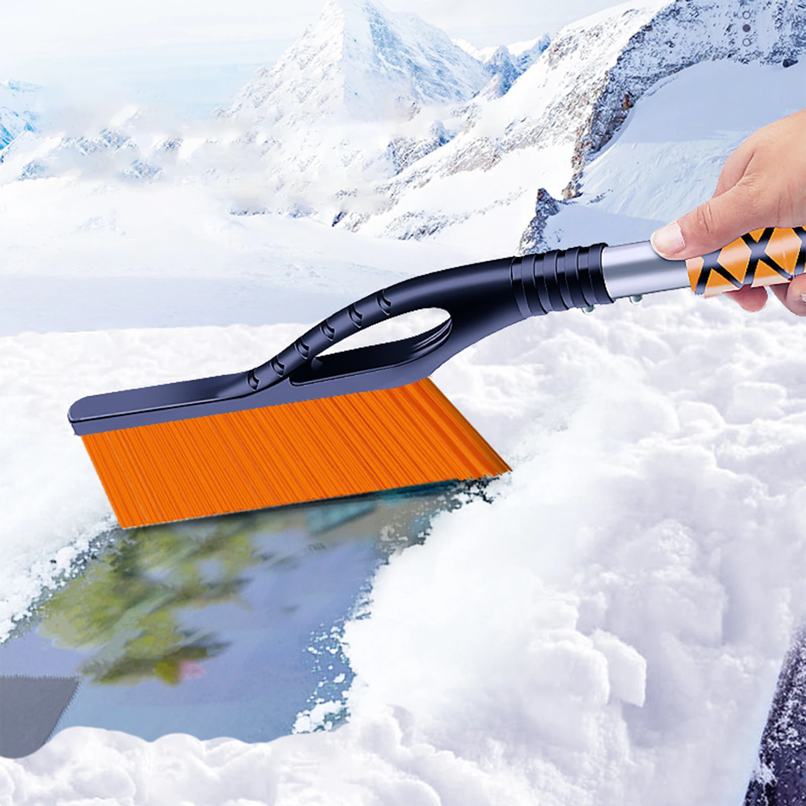 Snow Brush and Detachable Ice Scraper for Car Scratch-Free Bristle Head Tough Ice Scraper Vehicles Truck For Car Cleaning Snow 3