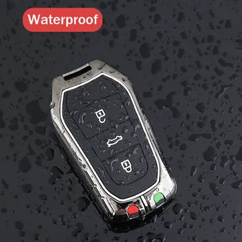 Custodia portachiavi per auto in lega di zinco 5008 DS5 DS6 per Peugeot 208 DS3 per Citroen C4 C5 X7 custodia per chiave remota intelligente in gomma siliconica - Custodia portachiavi per auto in lega di zinco 5008 DS5 DS6 per Peugeot 208 DS3