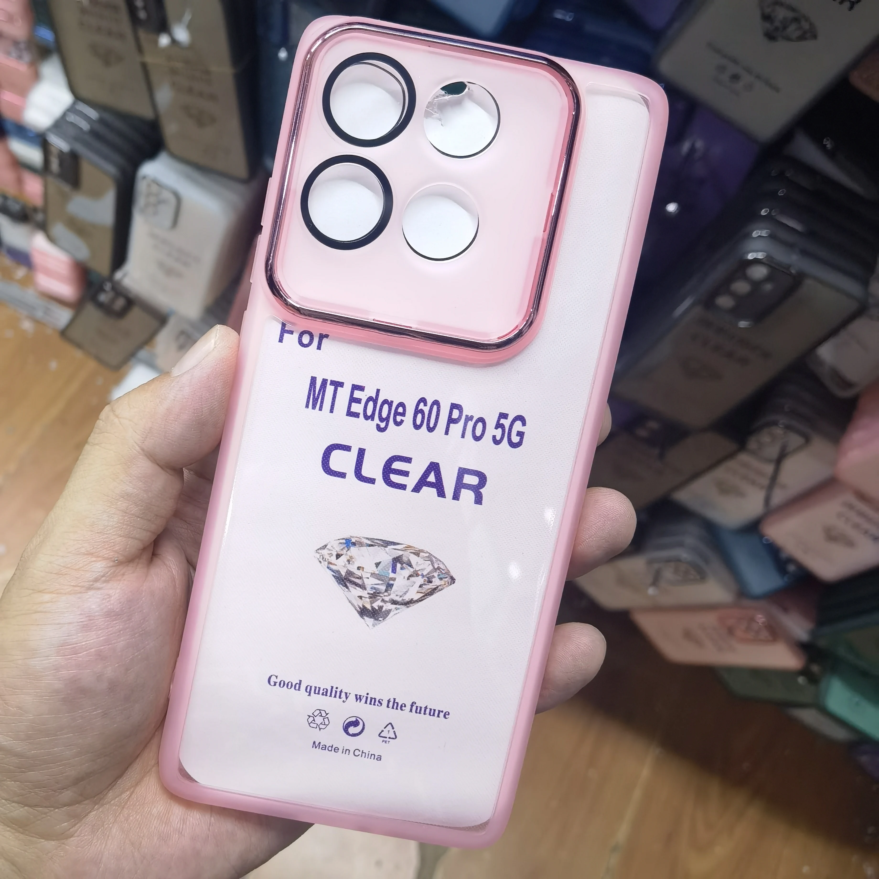 Transparent TPU Soft Case with Camera Lens Protector