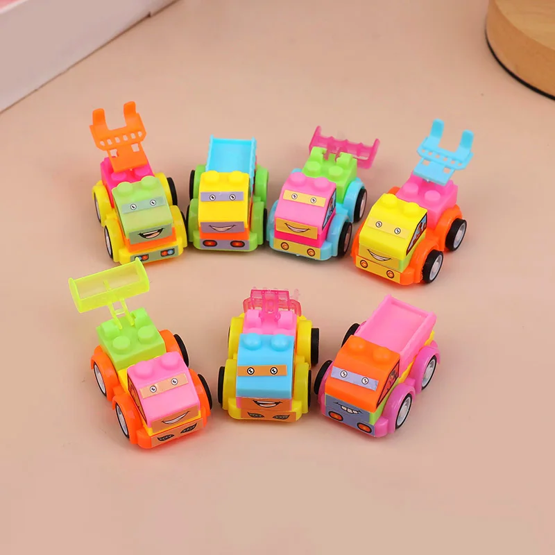 12/24Pcs DIY Puzzle Building Block Car Construction Vehicle Toys Kids Birthday Party Favors Goodie Pinata Fillers Christmas Gift