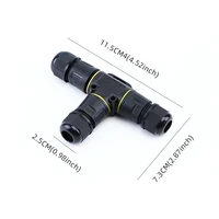IP68 cable waterproof joint waterproof connector three-way branching device T-type outdoor rainproof wiring terminal LED wiring - Image 6