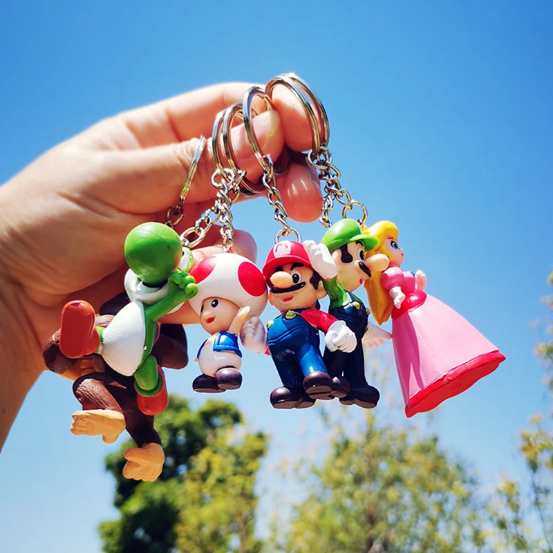 Kaufe Cartoon Yoshi süßer Schlüsselanhänger, kreatives Paar, Tasche, Auto,  Anhänger, Zubehör