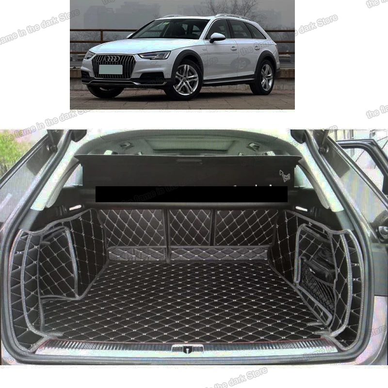 Leder Kofferraum Matte Cargo-Liner für Audi A4 B9 avant 2017 2018 2019 2020  2021 Allroad zubehör interior styling 2022