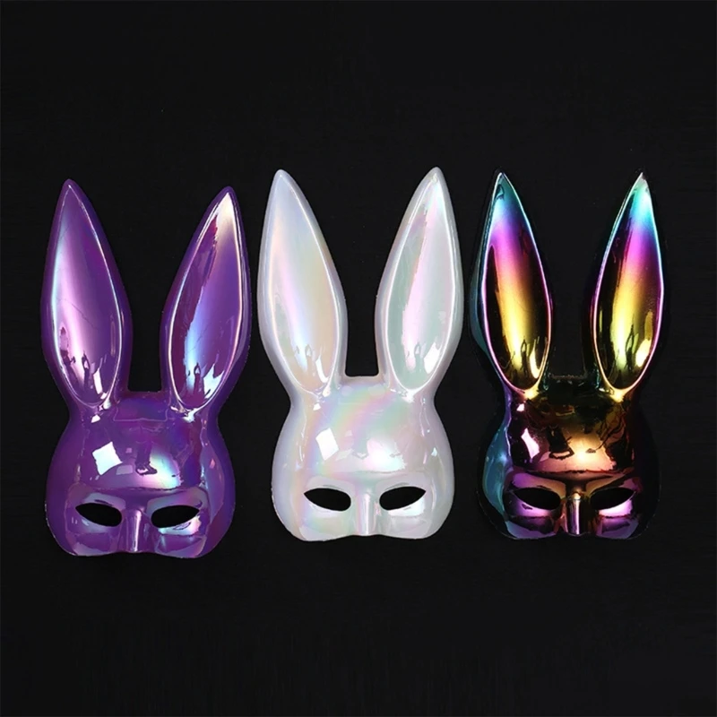 

Rabbit Mask Cosplay Masquerade Mask Easter Bunny Mask Halloween Carnival Party Bar Nightclub Costume Sexy Half Face Mask