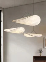 Wabi Sabi Pendant Lamp For Living Room Bedroom Dining Home Decoration Designer Scandinavian White Led Hanging DuPont paper lamp 1