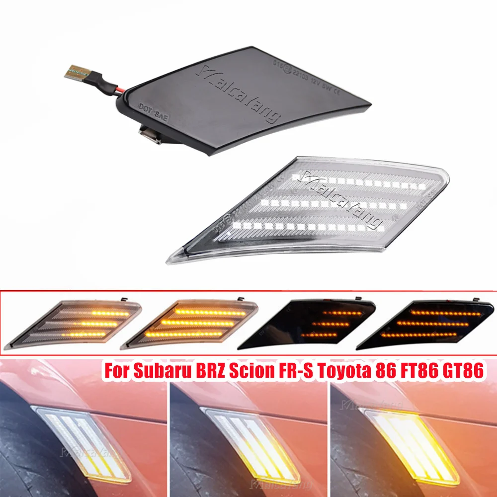 1 Set Dynamic Led Turn Signals Flowing light led side marker light  Sequential Blinker for Subaru BRZ for Toyota 86 Scion FR-S3 - AliExpress