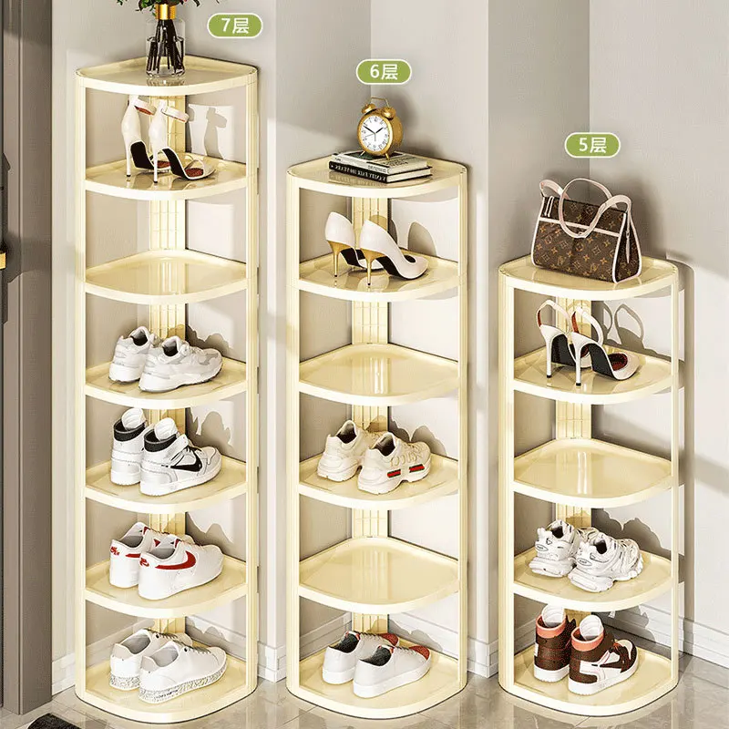 

Wall Corner Shoe Storage Rack Multi-layer Storage Rack Hallway Entryway Shoe Organizer Closet Space Saving Shoe Racks for Closet