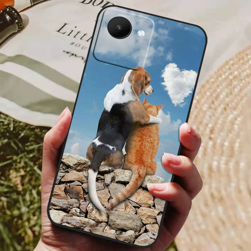 Black Soft Silicone Cat Design Phone Case