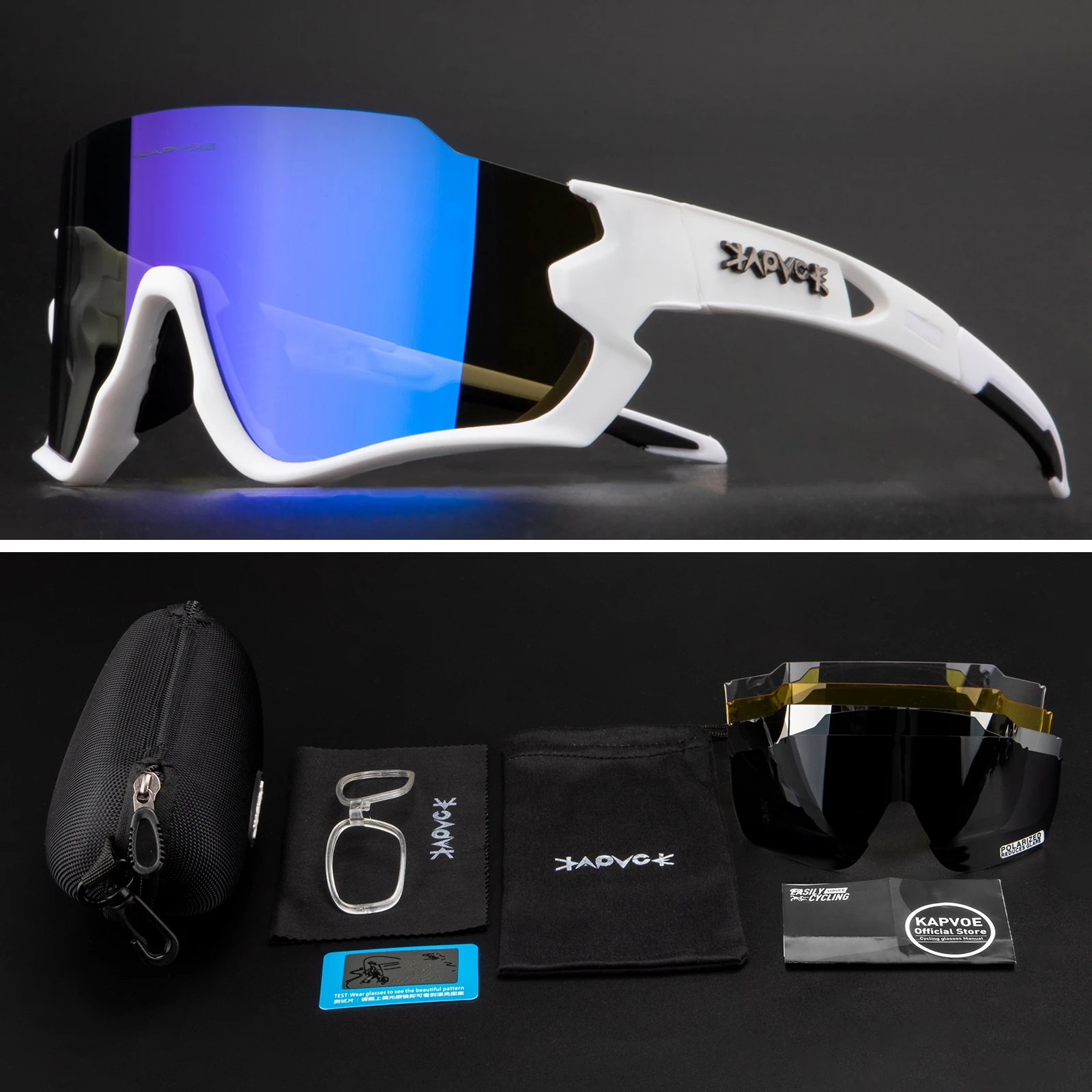 Outdoor Photochromic Cycling Glasses Men Women Motorcycle Sunglasses