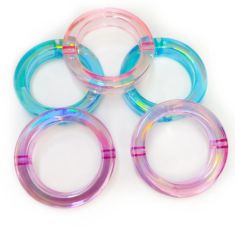 크리스탈 눈부신 실리콘 비즈, 식품 등급 간호 씹는 쥬얼리, DIY 젖꼭지 체인 목걸이 액세서리, 10 개 신제품