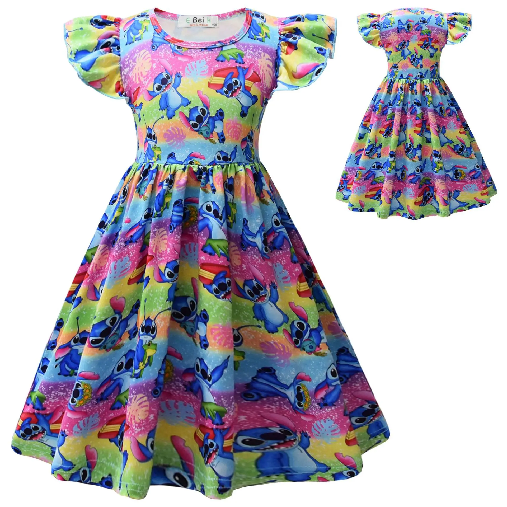 2024 New Lilo And Stitch Girls Dress Costume Disney Clothing - Main Image