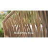Rattan Patio Outdoor Daybed, Rattan Day Bed with Cushion Pillow & Aluminum Frame Sunbed Sofa Set Patio Loveseat 6