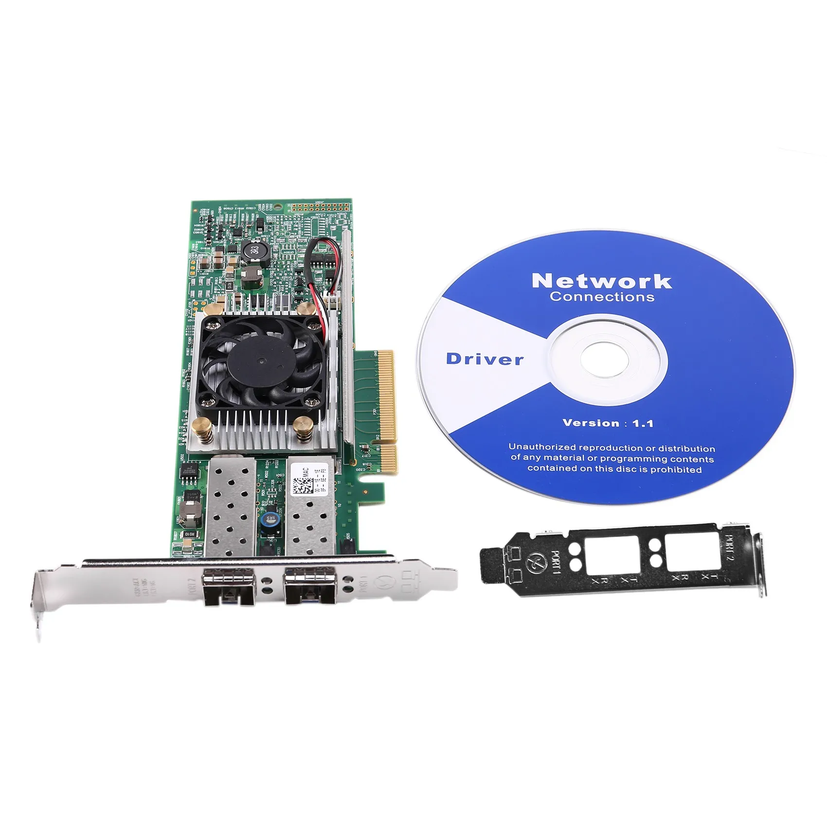 Сетевая карта Ethernet 10 Гб PCI Express 8X-(для контроллера Broadcom BCM57810S) двойной SFP +