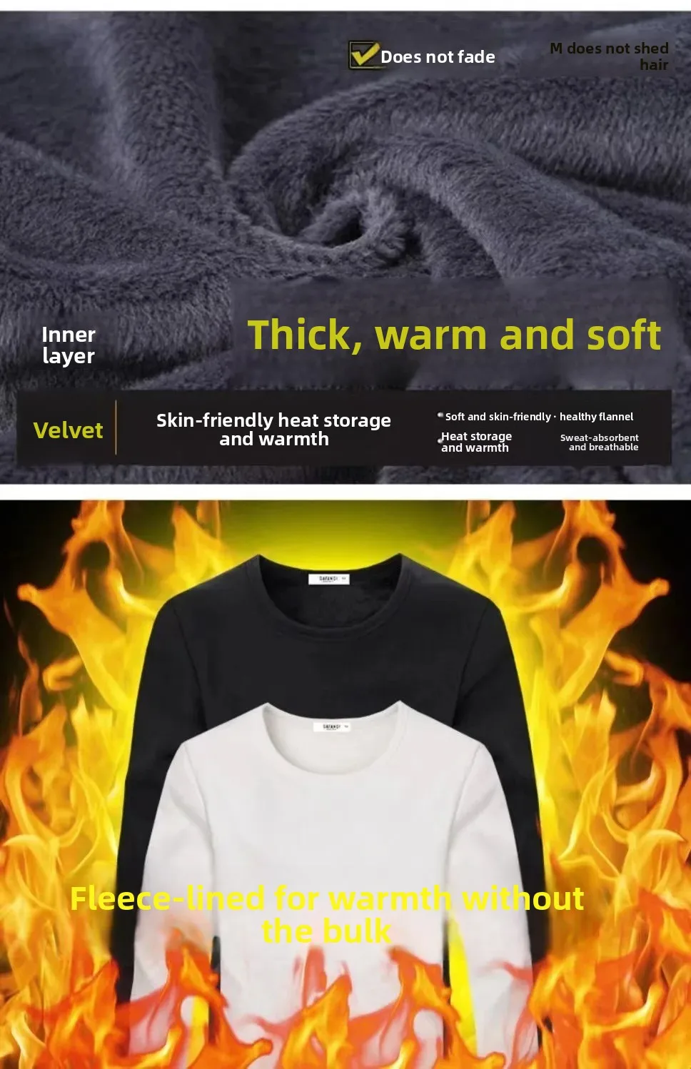 PlatiNum Fleece Base Shirt Detail View