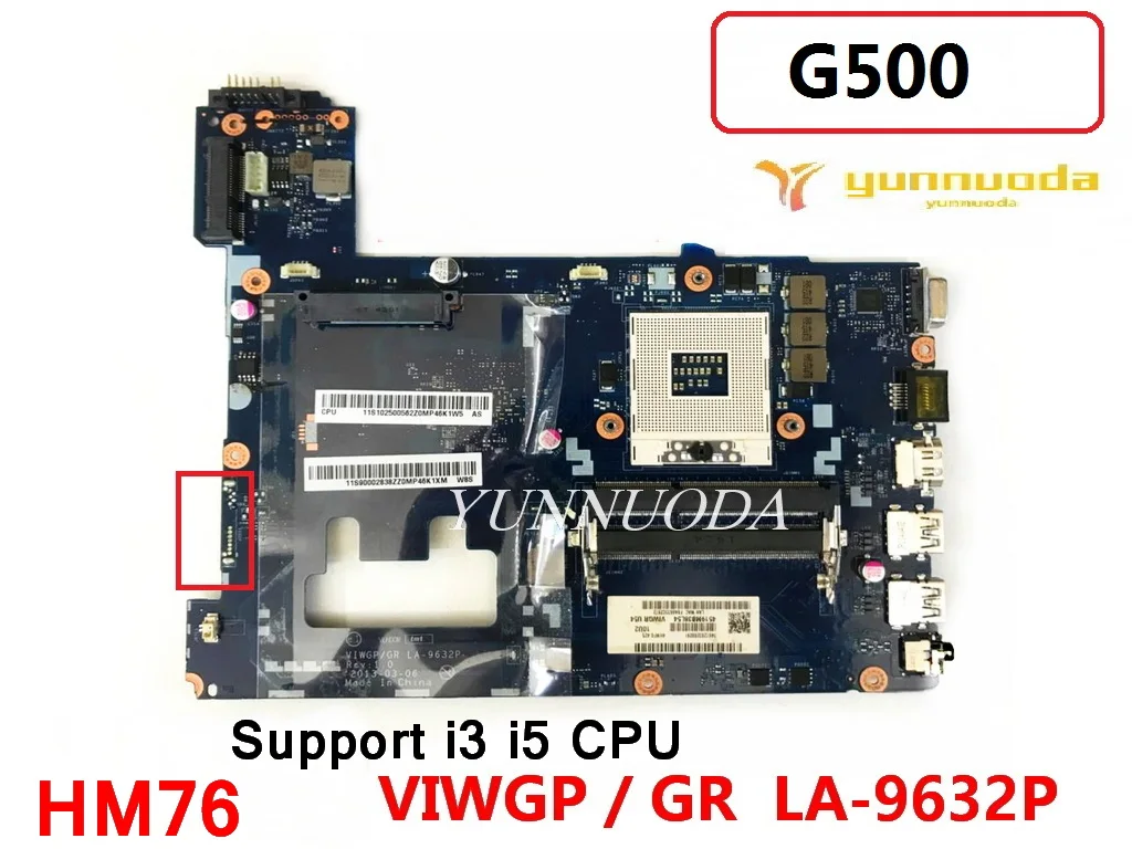 LA-9632P-For-Lenovo-G500-Laptop-motherboard-HM76-Support-i3-i5-CPU-DDR3 ...