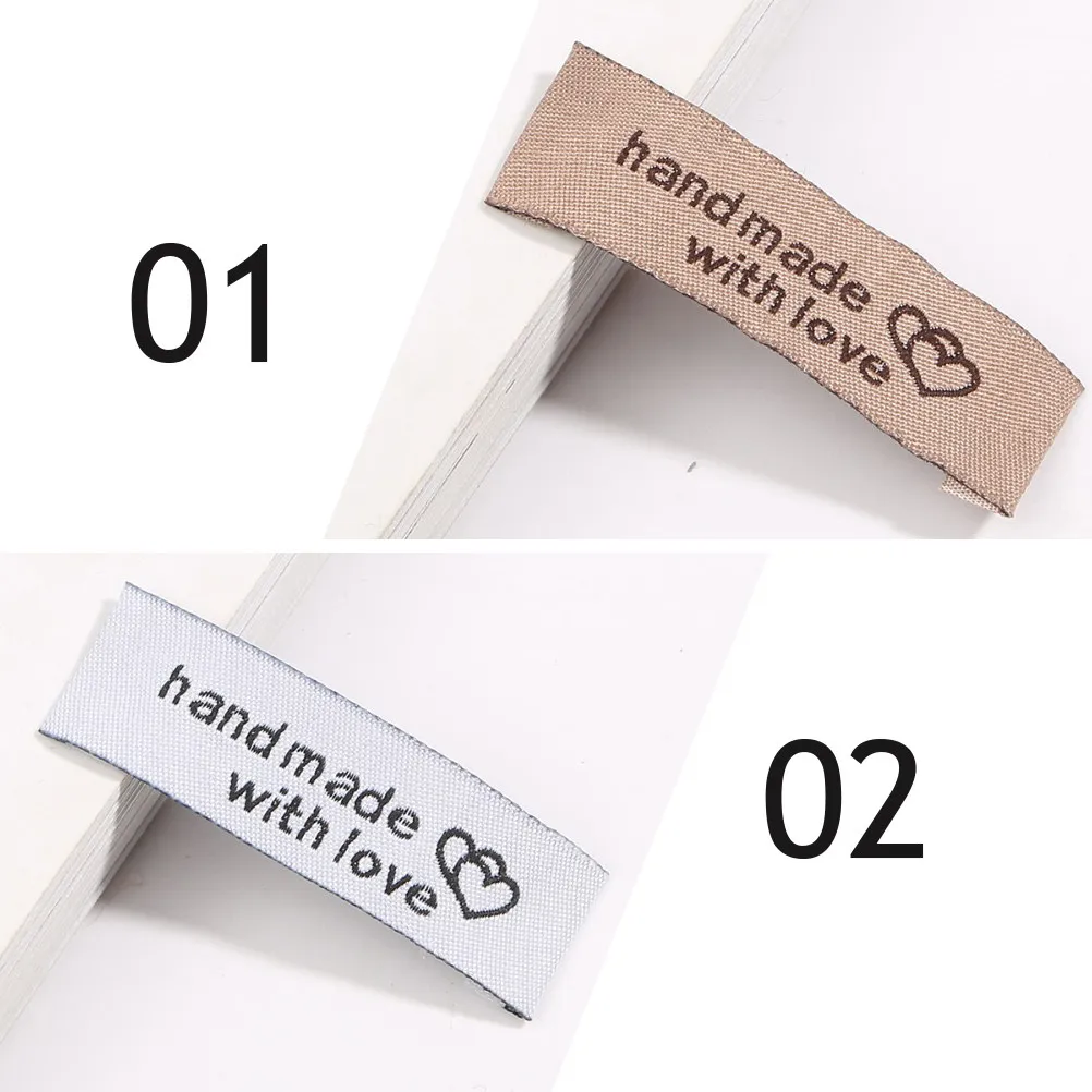 80Pcs 의류 칼라 라벨 DIY 봉제 태그 유연한 폴리 에스터 수제 의류 태그 의류 청바지 모자 가방 DIY 의류