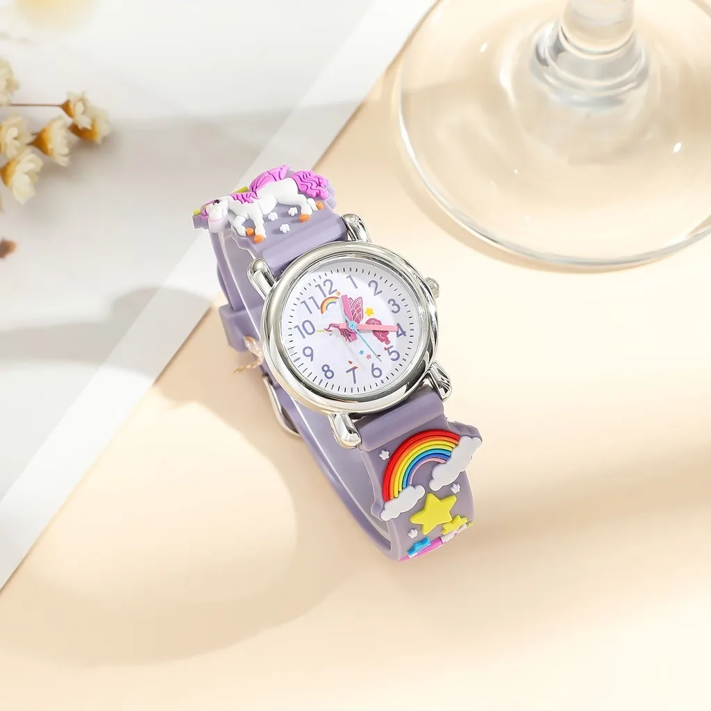 Kegllect New Kids Quartz Watch Cute Fashion Colorful Creativity Silicone Unicorn  Ideal Gift for Gifts 6
