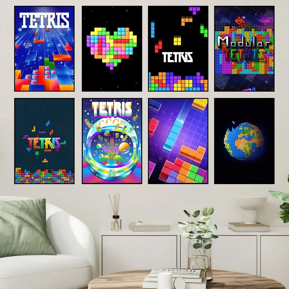 Gioco T-Tetris Poster Piccole Stampe Pittura Murale Camera Da Letto Soggiorno Wall Sticker Office
