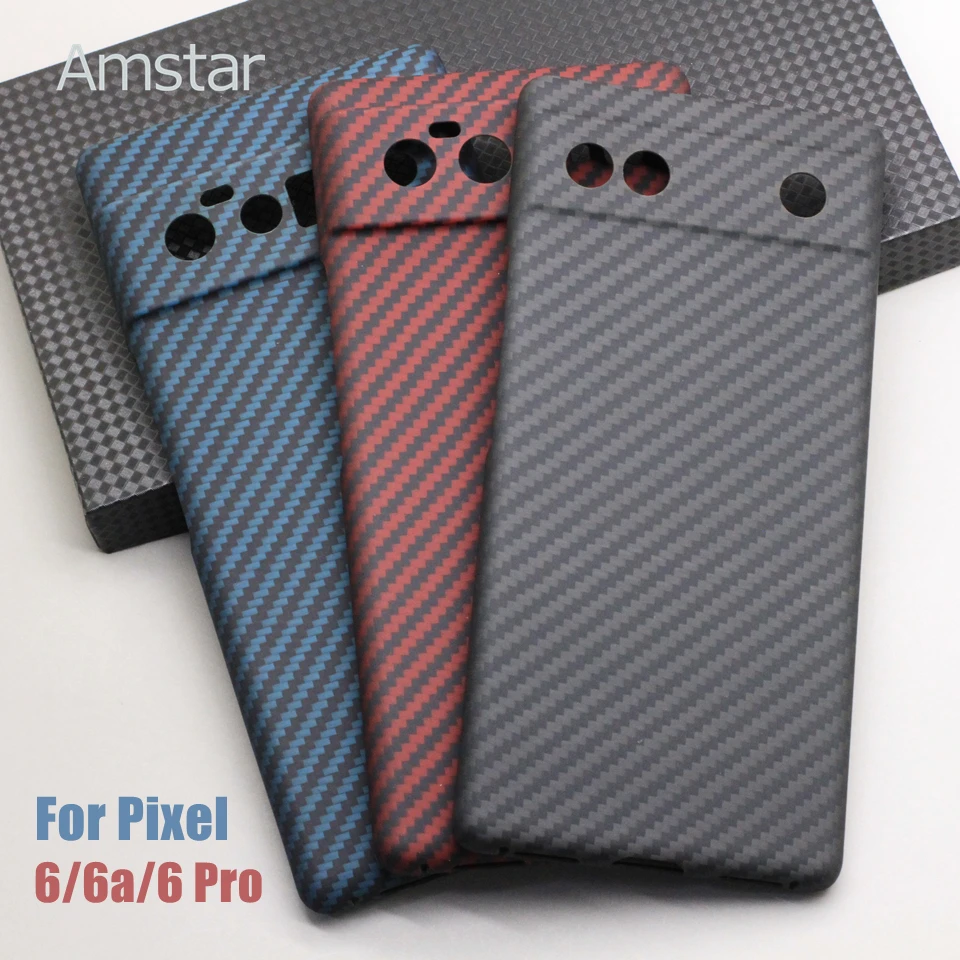 Amstar Carbon Fiber Lens Protection Phone Case for Google Pixel 6 Pro 6a Aramid Fiber Ultra-thin Anti-drop Pixel 6 Phone Cover case for iphone 12 pro