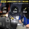 VEVOR 155A 3 in 1 TIG Welder AC110V 3 in 1 Multifunctional HF TIG ARC Clean IGBT Inverter Welding Machine with QQ150 Welding Gun 2