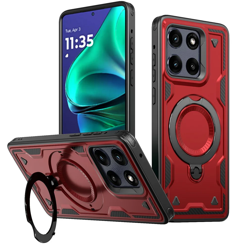 Metal Ring Magnet Wireless Charge Case - Enhanced Protection Cover