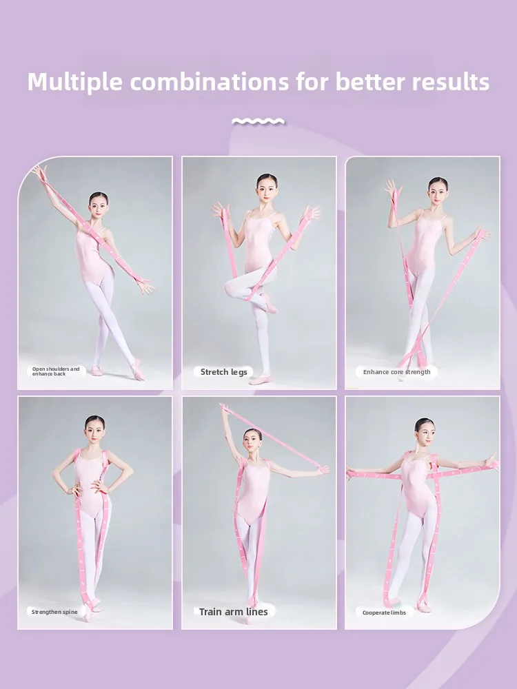 Latina Resistance Band Yoga Tension Belt Children's Dance Special Stretch Band Fitn Training Elastic Band Gym Stretching
