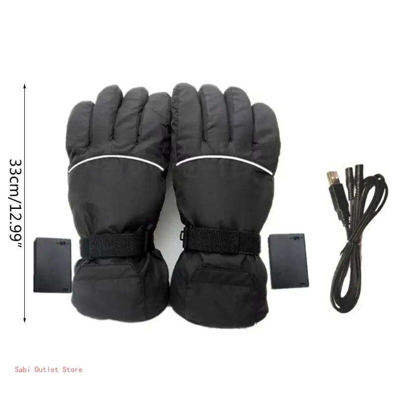 Electric Heated Gloves for Men & Women Outdoor Indoor Powered Hand Warmer Glove for Climbing Hiking