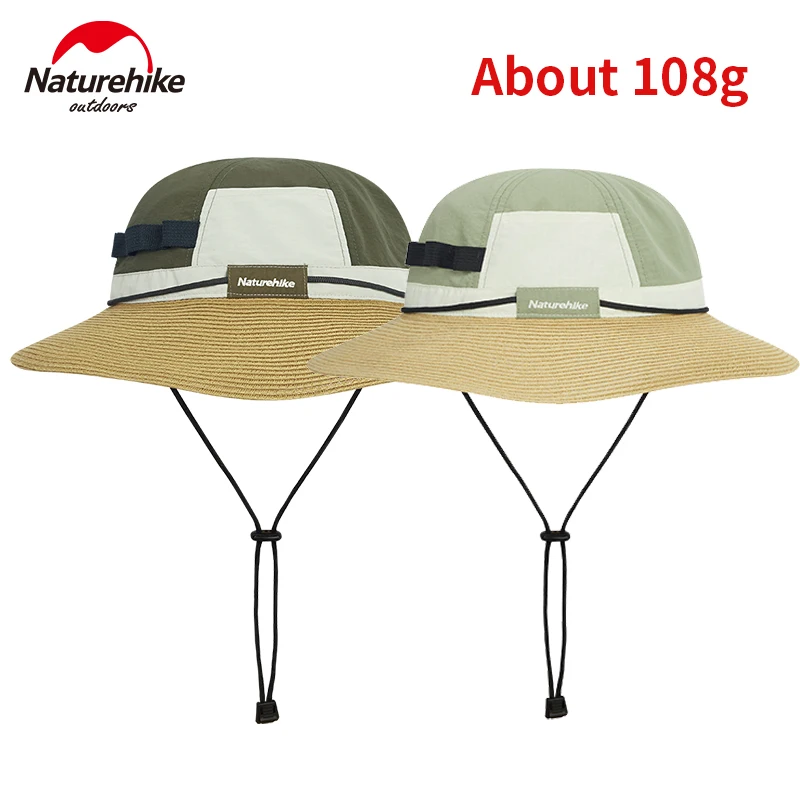Naturehike Waterproof Straw Hat Sun Protection Cap for Outdoor Camping Hiking Jungle Fishing Sunscreen UPF 50 Unisex Women Men