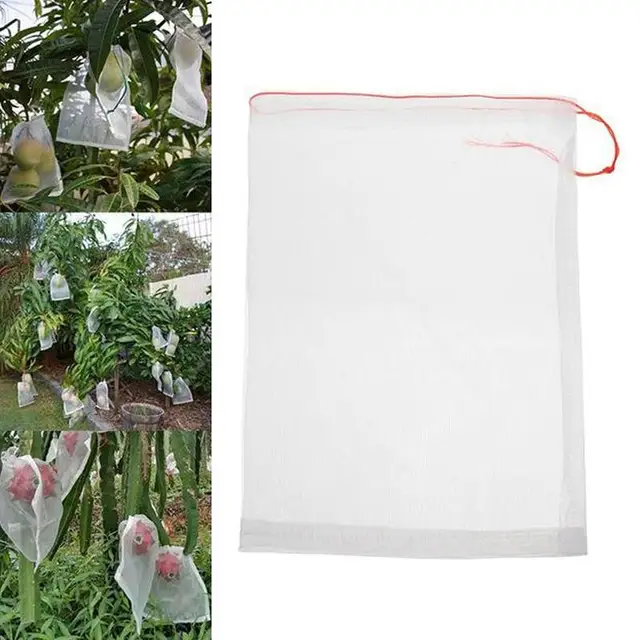 10Db Gyümölcs Zöldségbetét Védelem Grow Táska Madárgátló Húzózsinór Háló Hálózsák Mezőgazdasági Kártevőirtó Kerti Szerszámok - Image 2