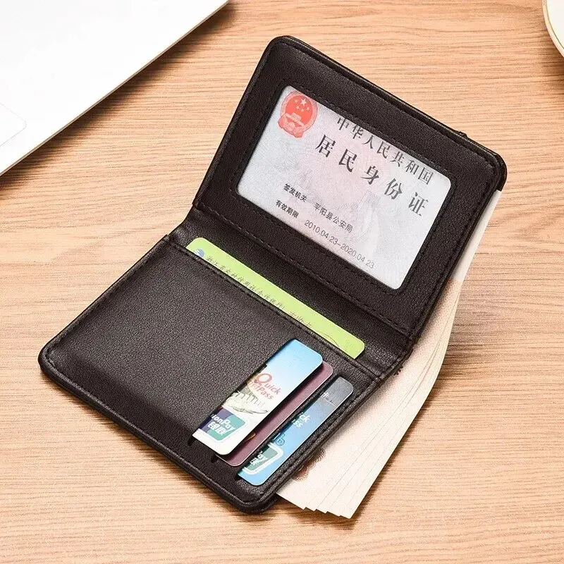 Mens Wallet Ultra Thin Men's Wallet Vertical Multi Card Holder Small Slim Wallets Driver's License Youth Mini Student Card Case Bag