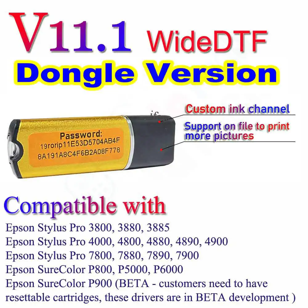 Cttf Dtf Dtf Software Impressora Digital V10 Dtf Rip Dongle Chave Usb Desktop V11 11 Wide Format Program L18050 - Imagem 3