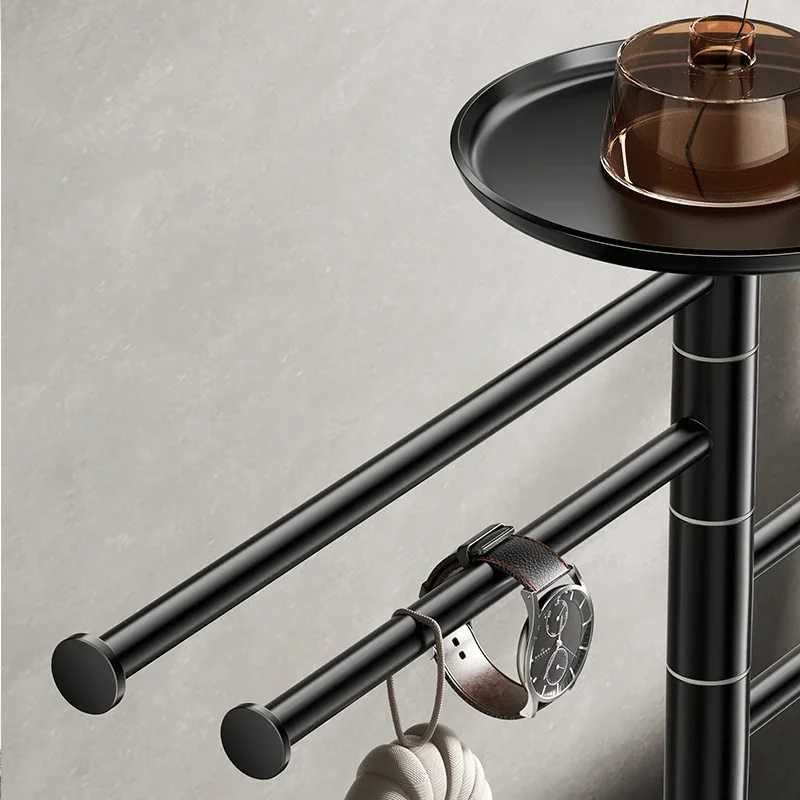 Bathroom rotating towel rack integrated high-end bathroom marble floor bath towel rack stainless steel
