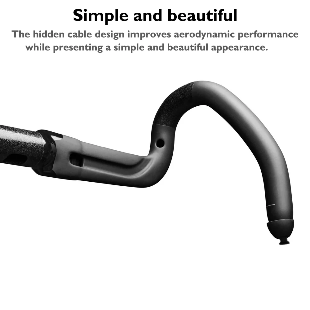 SES AR Carbon-Straßenlenker mit versteckter Kabelführung, 23,5 mm ausgestellter Fall, leicht, Di2, 31,8 mm, für Straßen-/Gravel-Fahrräder – Detail 8