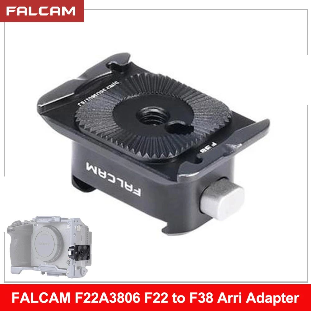 FALCAM F22A3806 F22 to F38 Arri Adapter Quick Release Base Mount Standard ARRI Gear for Camera Cage