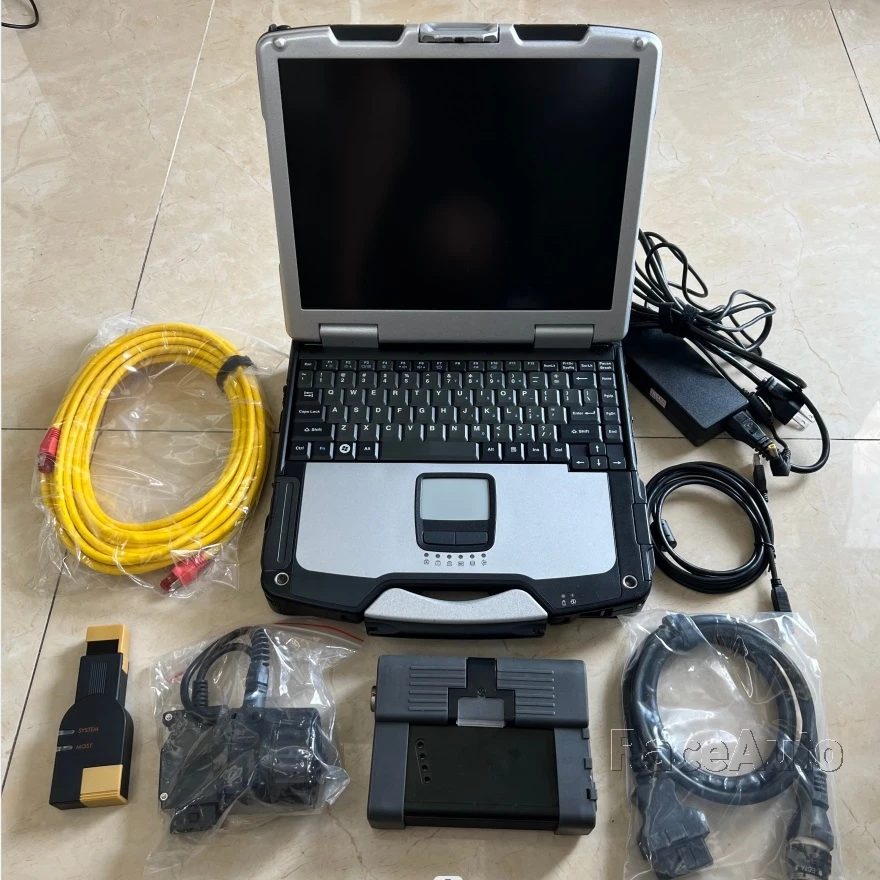 

auto diagnostic tool for bmw icom a2 hardware and all cables with expert software 2024.01v in toughbook laptop cf-31
