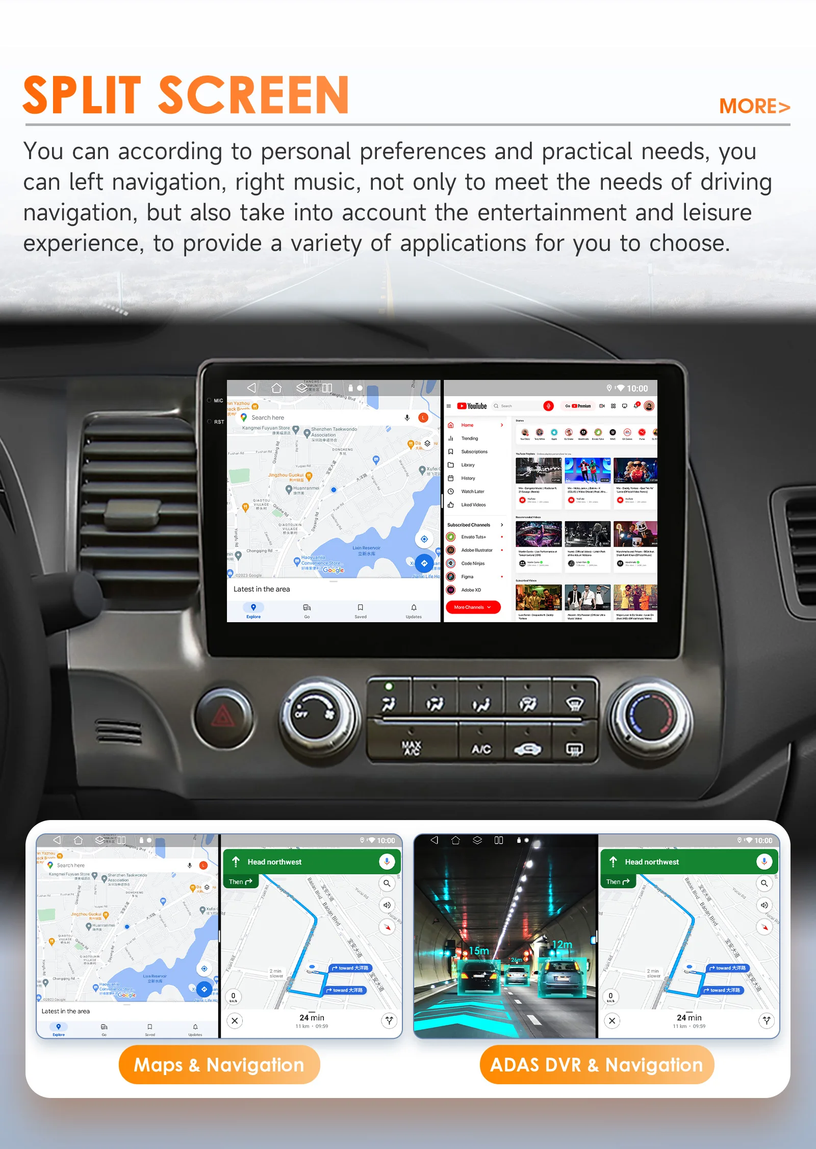 2Din 360-Grad-Kamera Android 14 Autoradio für Honda Civic 8 2006-2011 Auto-Multimedia-Player Intelligenter Bildschirm Autoradio Carplay 6115 – Detail 39