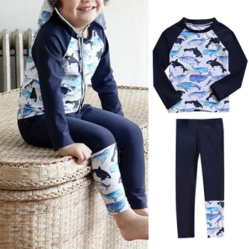 Toddler Boy Dinosaur Toddler Boys Swimsuit Kids Surf Bathing Suit Long Sleeve Swim Shirts Long Pants Two Swimsuit Girl Toddler 1