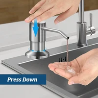 สบู่สแตนเลสสตีลหลอดชุดครัวอ่างล้างจานสบู่เหลวห้องน้ำโลชั่นผงซักฟอกมือกดปั๊ม 4