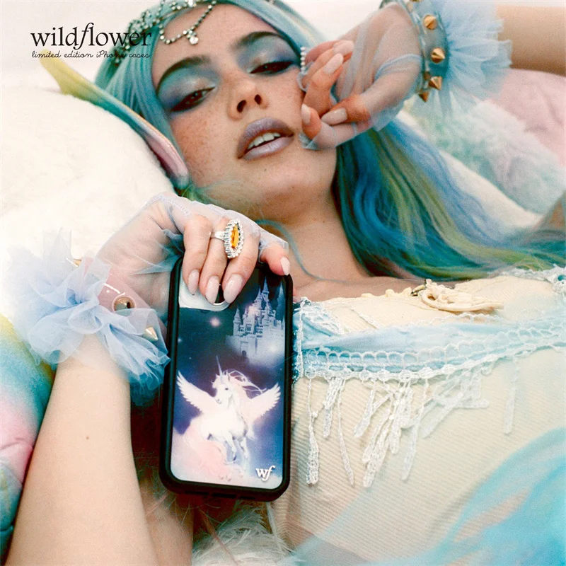 Wildflower ins Mazzy Joya Phone Case for iPhone 17 16 15 14 13 12 Pro Max Plus WF Fashion Unicorn horse shockproof Back Cover 2