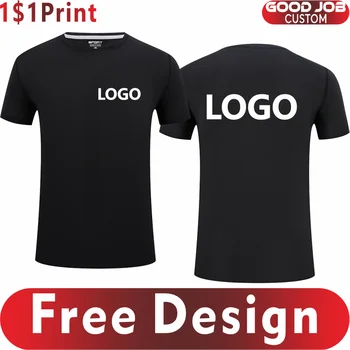 T-shirt sportive estive Logo personalizzato T-shirt elastiche casual Modello personalizzato stampato Comodo top da squadra Testo ricamato