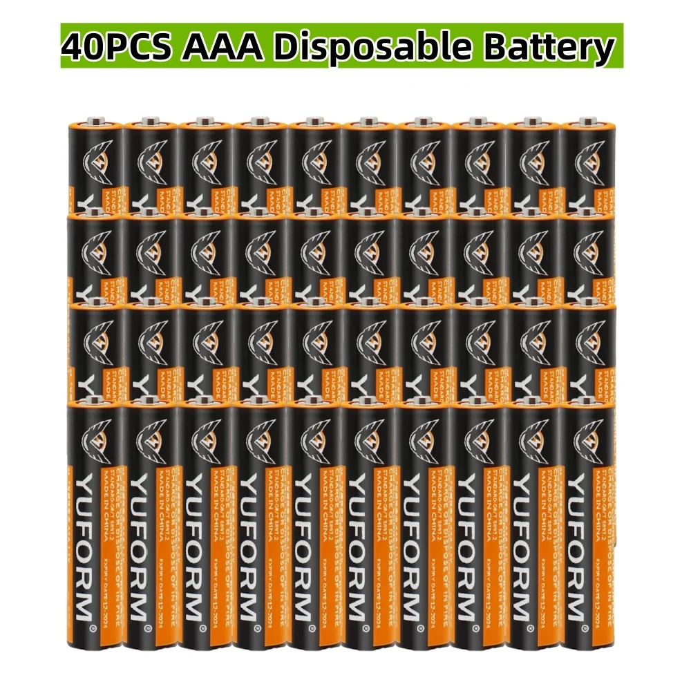 AAA Disposable Dry Battery 40PCS For Led Light Toy