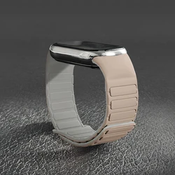 Magnetic Silicone Strap Bracelet for Smartwatch - Stylish Accessory Wristband (09 milk white)